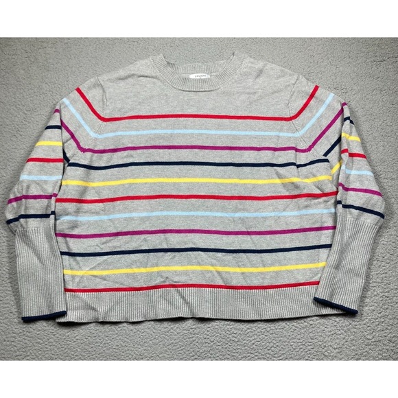 La Ligne Sweaters - La Ligne X Target Sweater Women's Plus 3X Gray Stripe Pullover Cashmere Blend